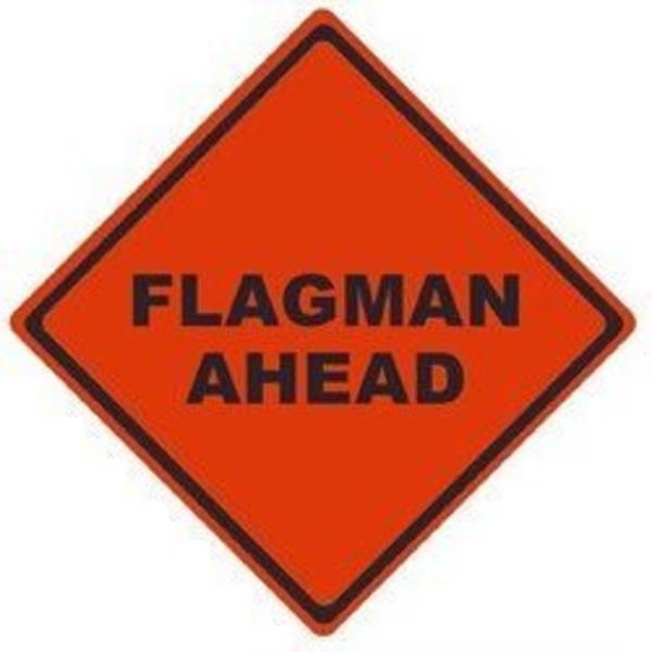 TRAFFIC, FLAGMAN AHEAD, 48X48, , RUR4807, Nmc, Mfr#: RUR4807